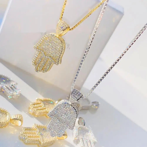 Bianca Hamsa Pendant Necklace