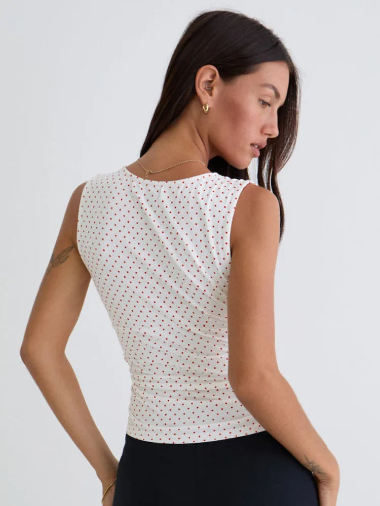 Kiara Polka Dot Knit Tank Top