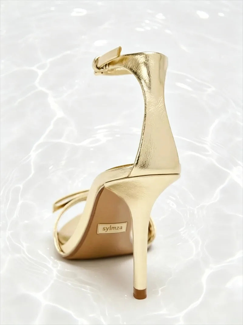 Eleni Bow Ankle-Strap Sandals