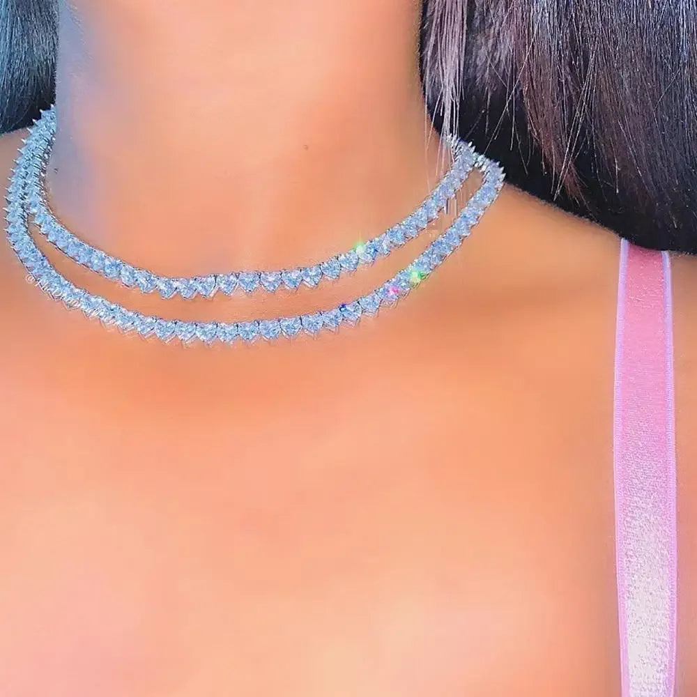 Aspen Heart Tennis Necklace