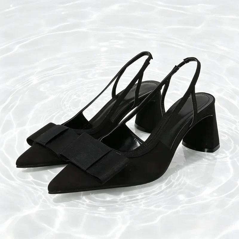 Harlow Patent Bow Slingback Pumps