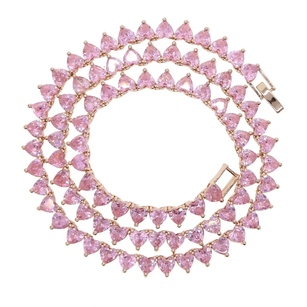 Aspen Heart Tennis Necklace