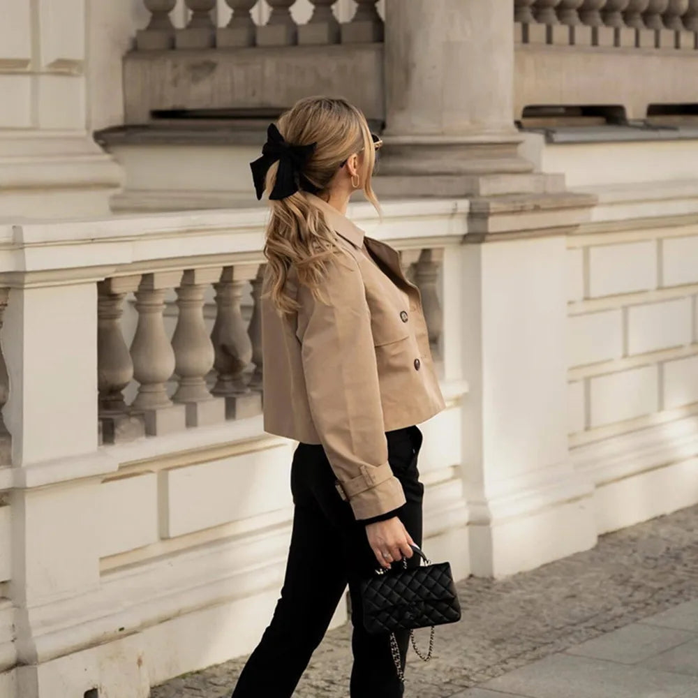 Sloane Cropped Trench Jacket