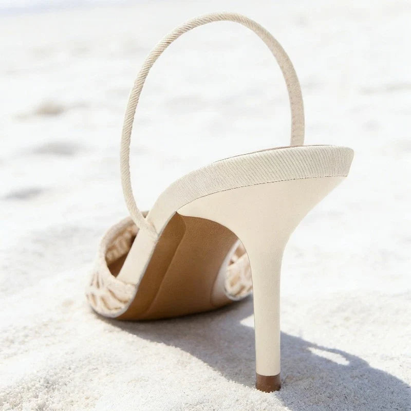 Kira Mesh Slingback Sandals