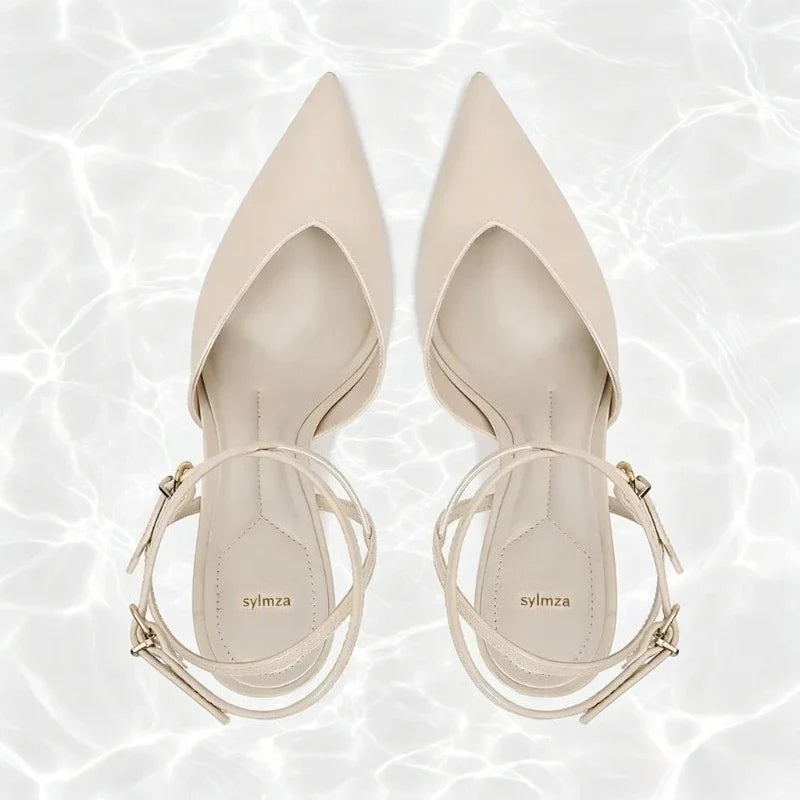Gwen Patent Ankle-Strap Pumps
