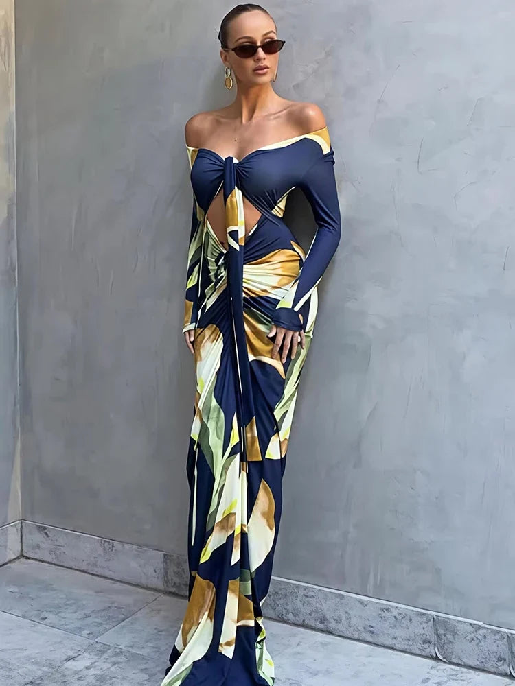 Neve Floral Off-Shoulder Maxi Dress