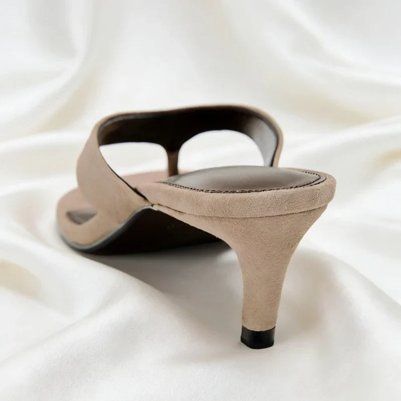 Faye Suede Thong Sandals