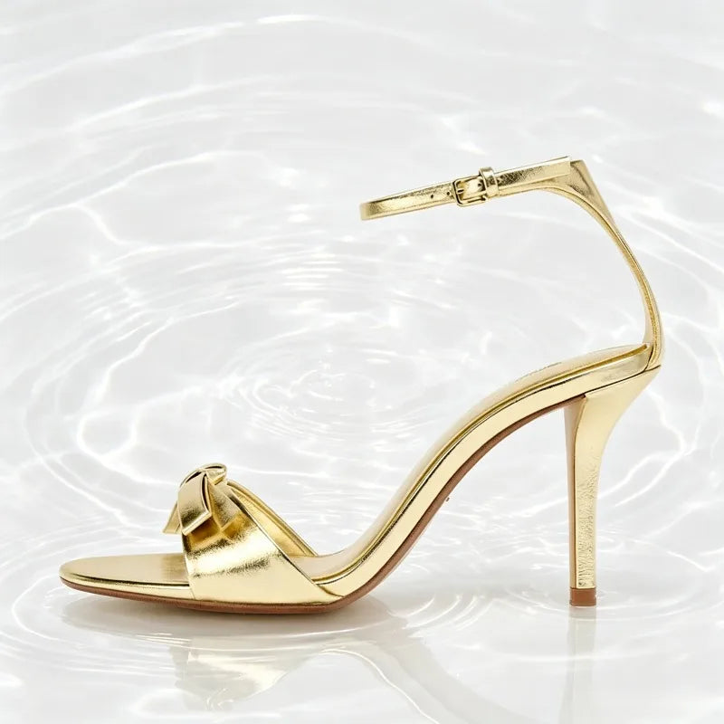 Eleni Bow Ankle-Strap Sandals