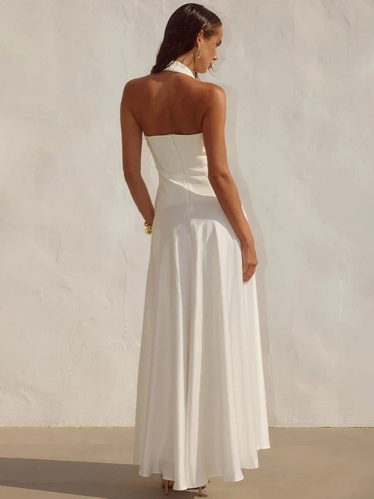 Charlie Square-Neck Halter Maxi Dress