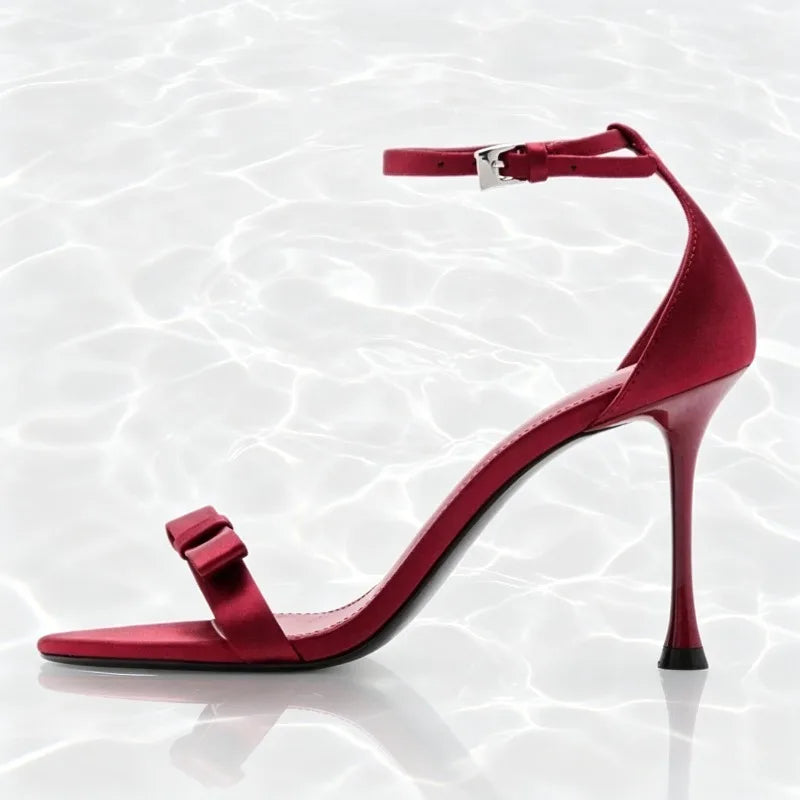 Fleur Satin Bow Sandals