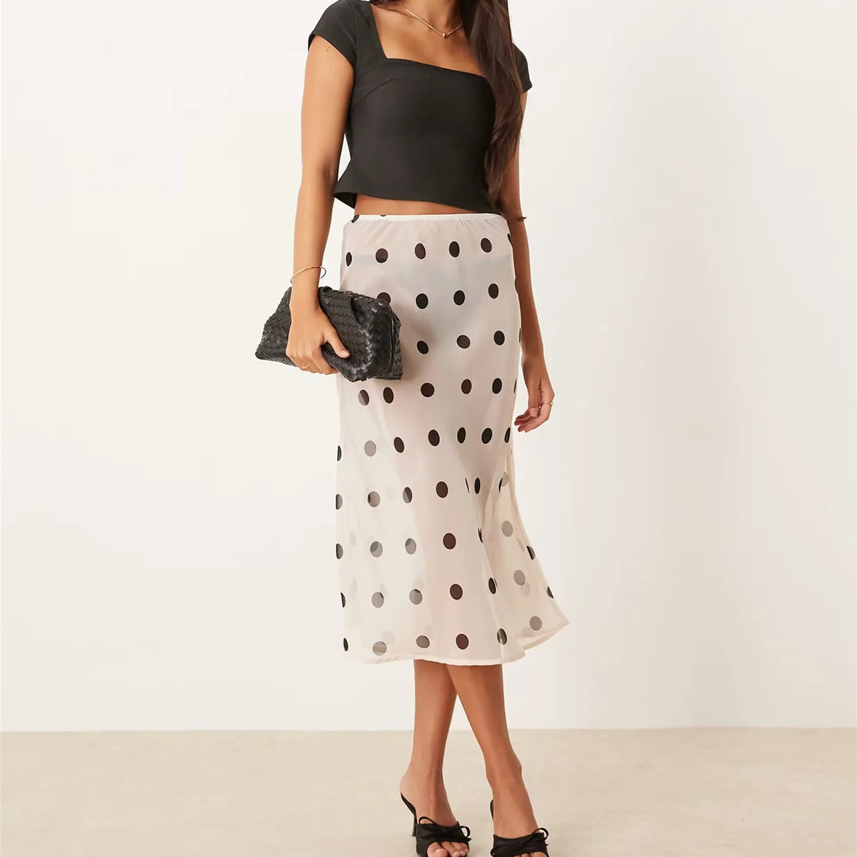 Saoirse Sheer Polka Dot Skirt