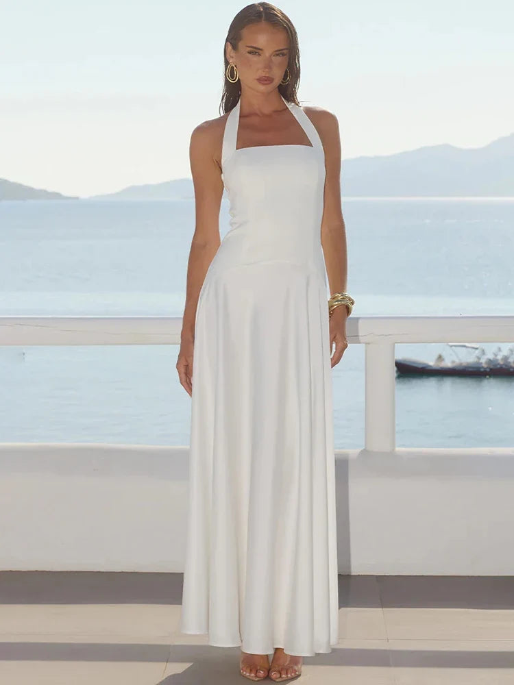 Charlie Square-Neck Halter Maxi Dress