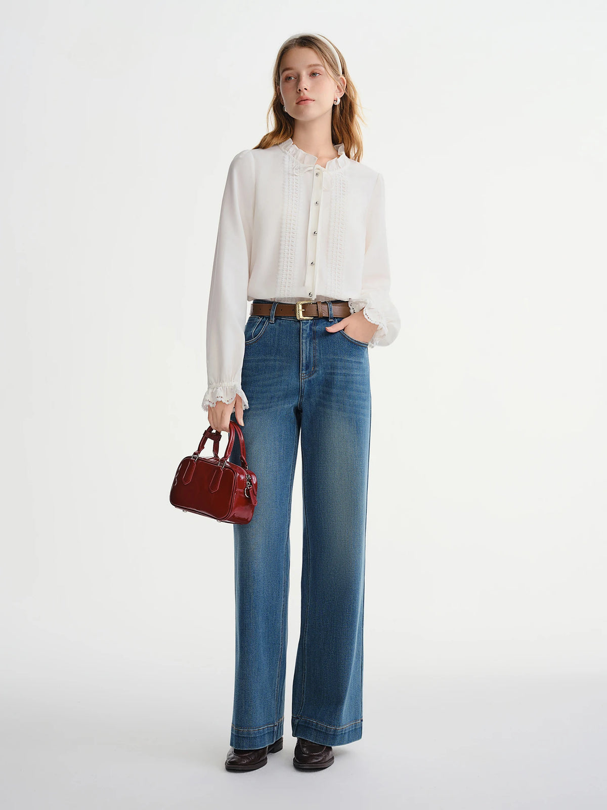 Elodie French Tie Front Shirt