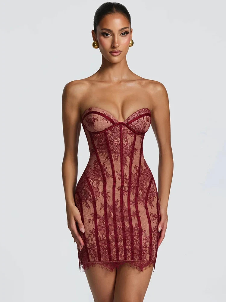 Orla Mermaid Lace Mini Dress