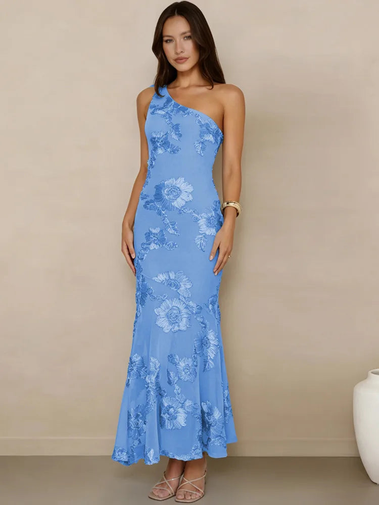 Nova One-Shoulder Floral Maxi Dress