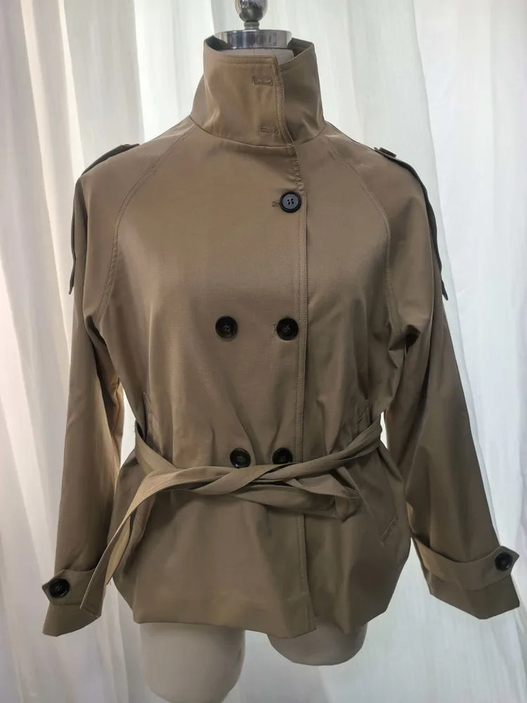 Daphne Belted Cropped Trench