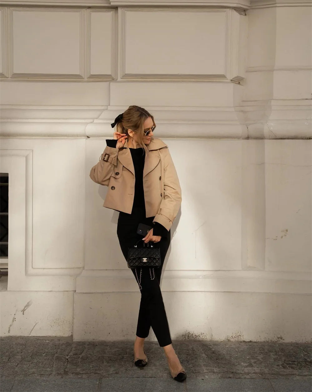 Sloane Cropped Trench Jacket