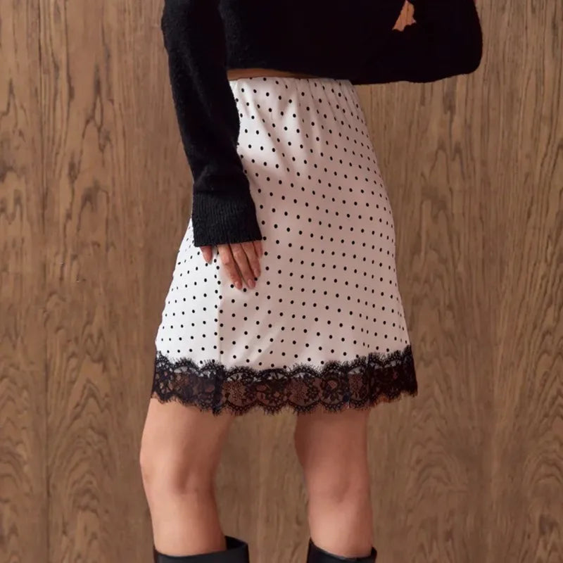 Thea Lace Polka Dot Skirt
