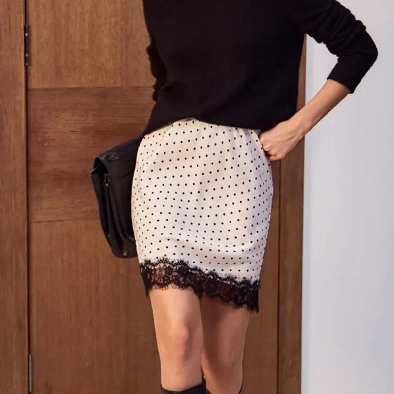 Thea Lace Polka Dot Skirt