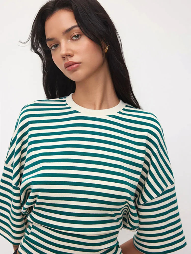 Layla Striped Crew Neck Top
