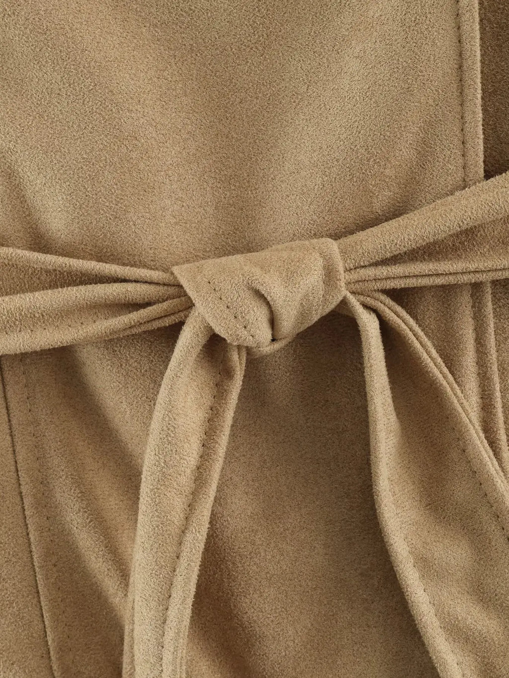 Aurelia Belted Faux Suede Jacket