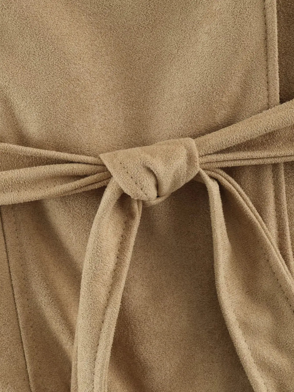 Aurelia Belted Faux Suede Jacket