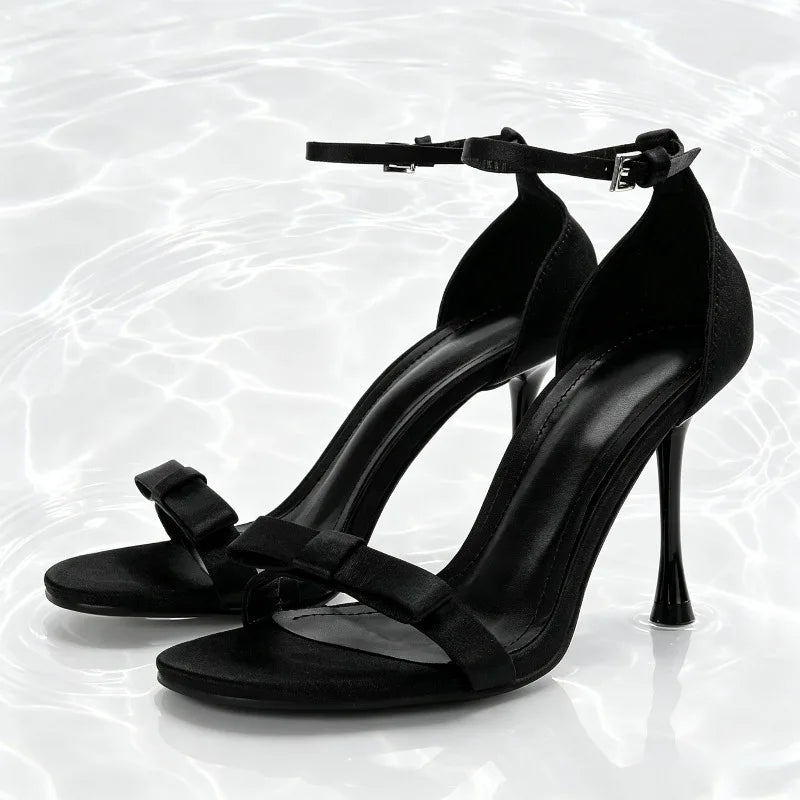 Fleur Satin Bow Sandals