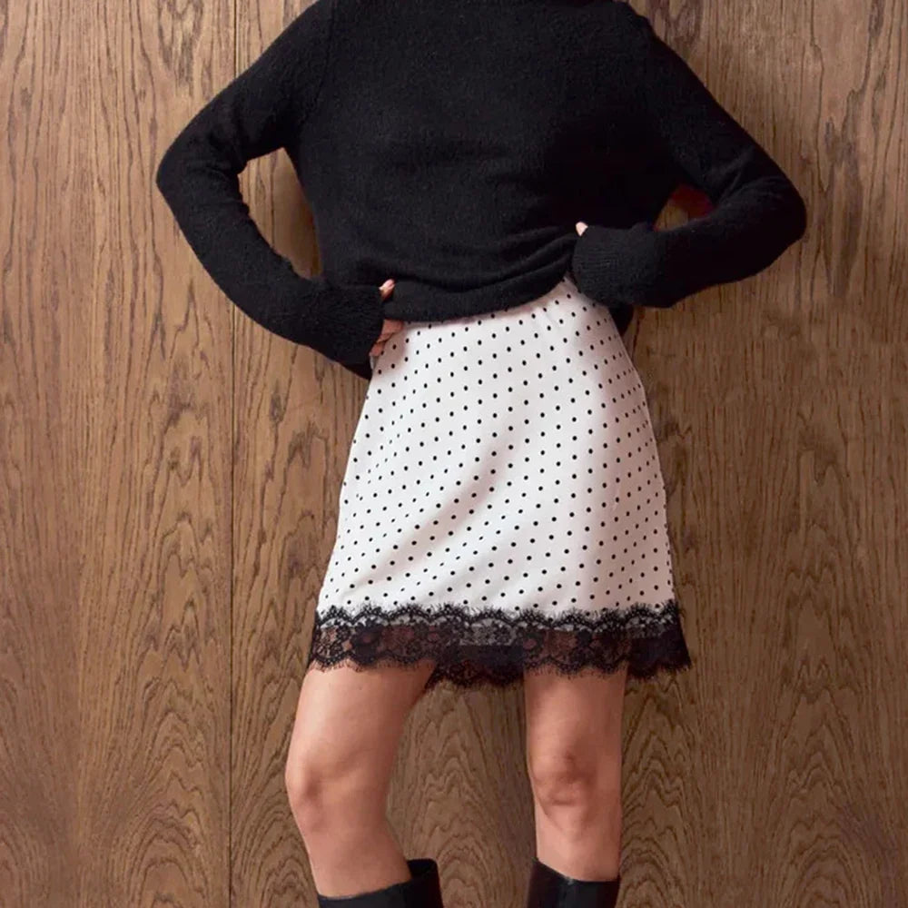 Thea Lace Polka Dot Skirt