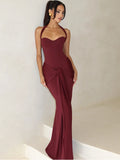Poppy Draped Halter Maxi Dress