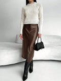 Vera Faux Leather Maxi Skirt