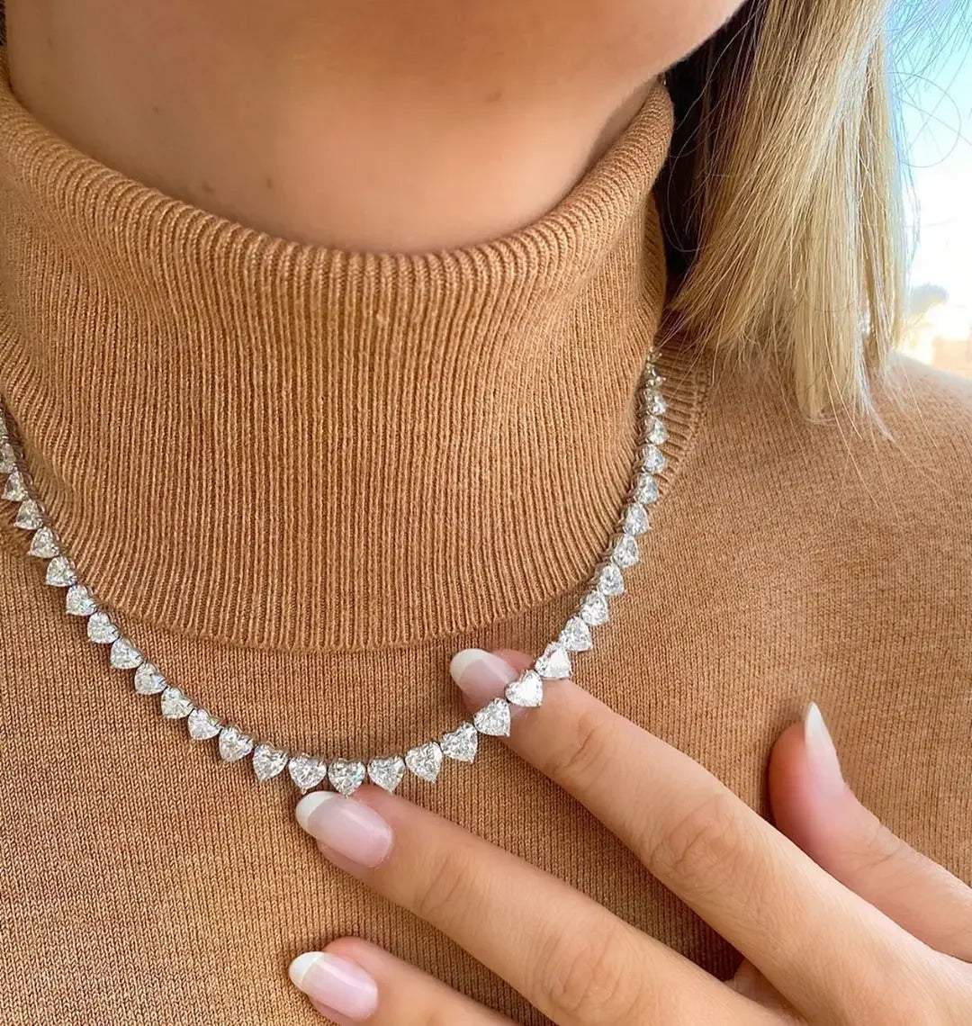 Aspen Heart Tennis Necklace
