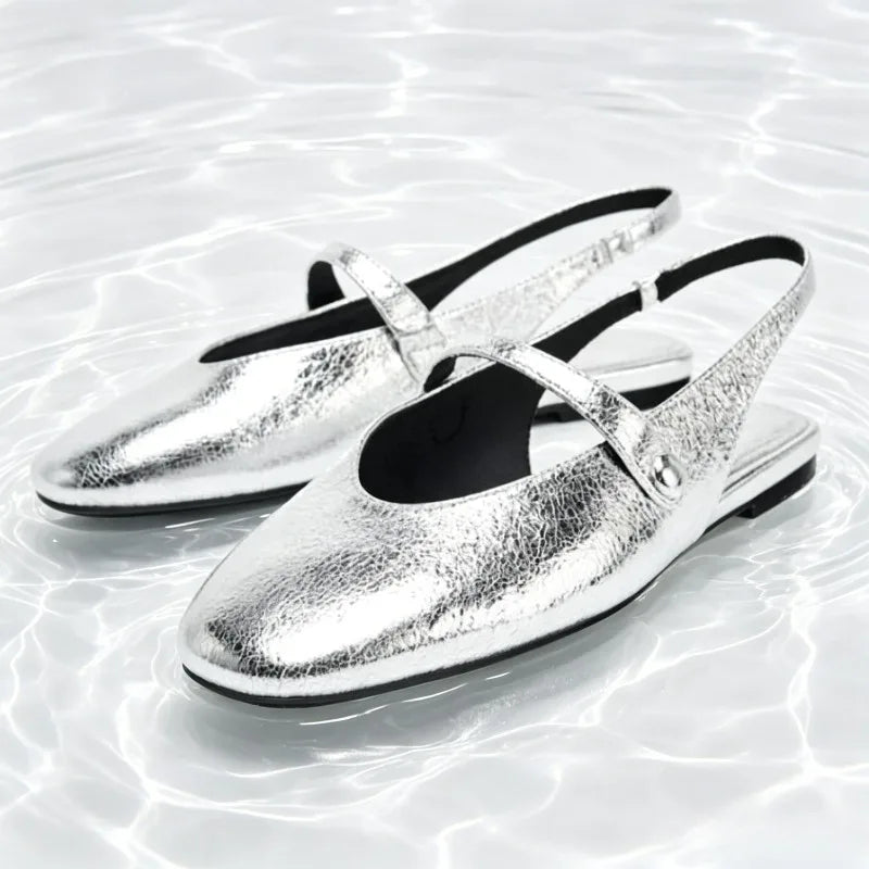Giselle Metallic Mary Jane Flats