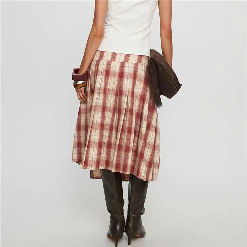 Rosie Lace-Up Tiered Midi Skirt