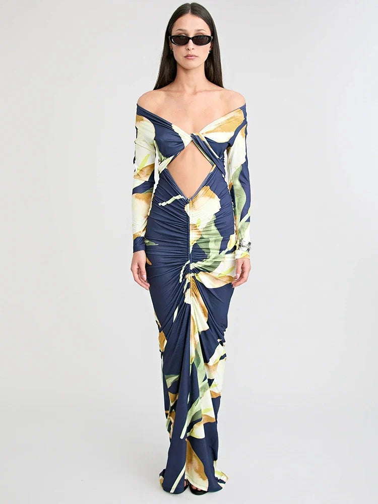 Neve Floral Off-Shoulder Maxi Dress
