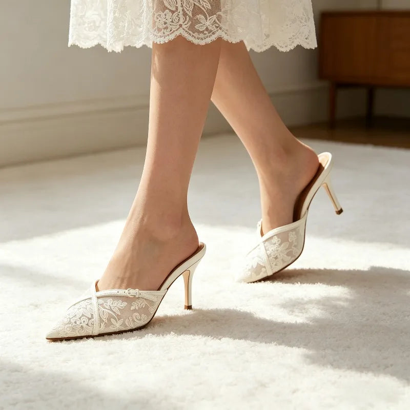Filippa Buckled Mesh Pumps