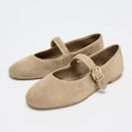Grace Suede Mary Jane Flats