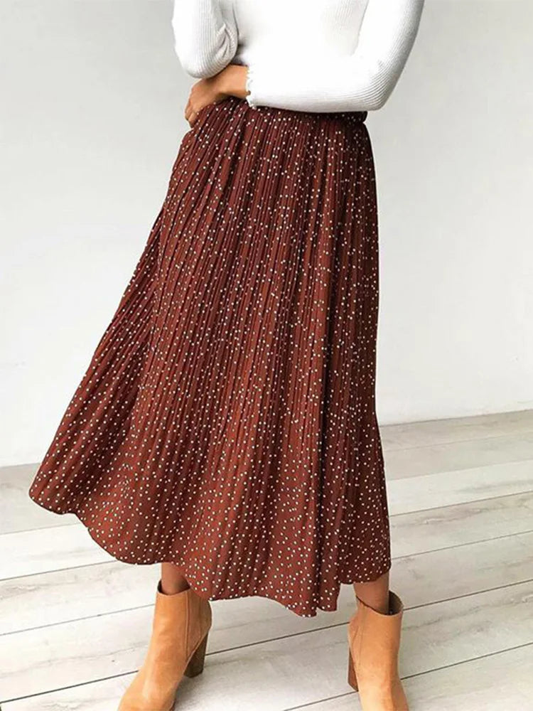 Solveig Pleated Maxi Skirt