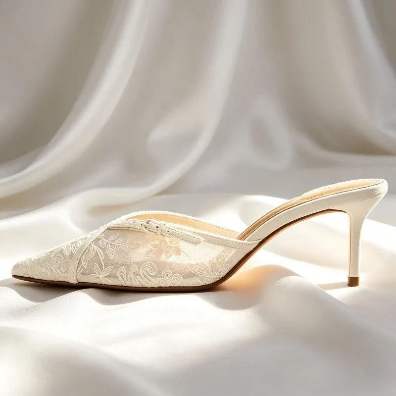 Filippa Buckled Mesh Pumps