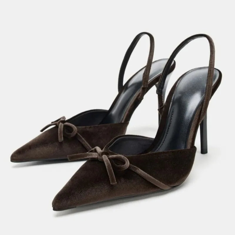 Eve Velvet Bow Pumps