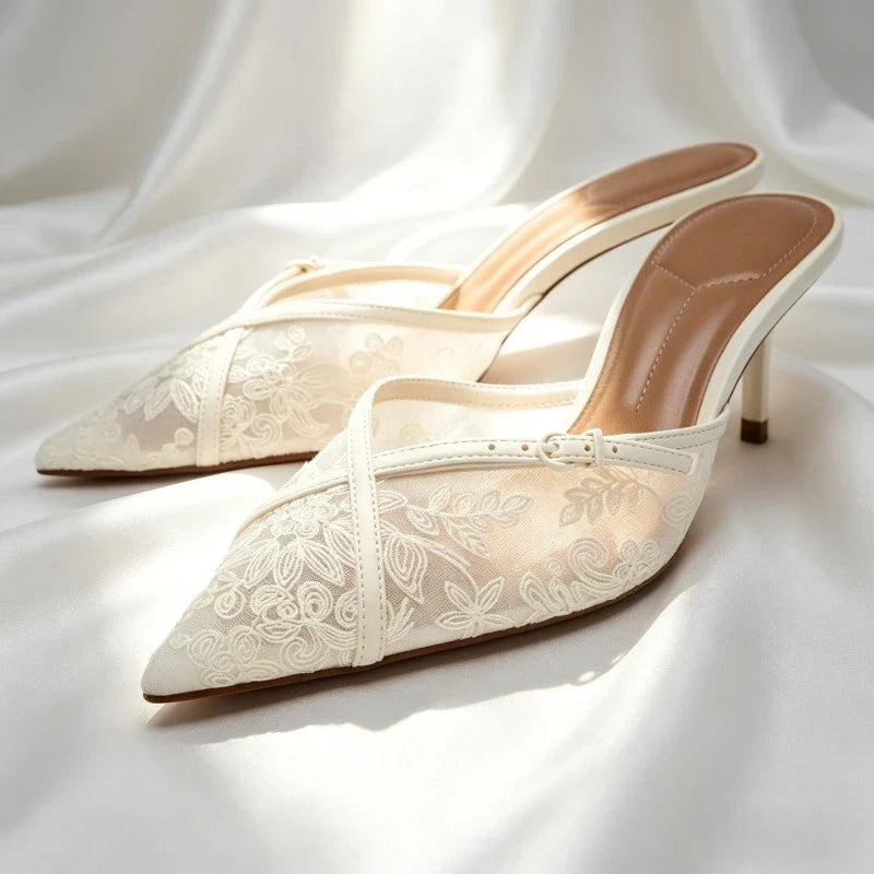 Filippa Buckled Mesh Pumps
