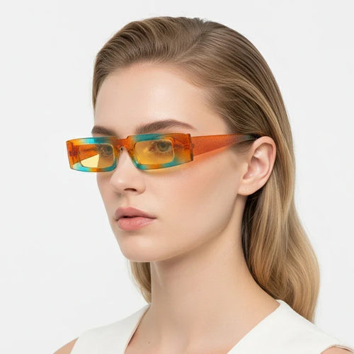Amber Rectangular Sunglasses
