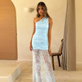 Halo One-Shoulder Lace Dress