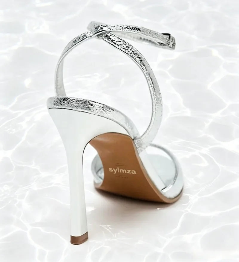 Fern Square-Toe Ankle-Strap Sandals
