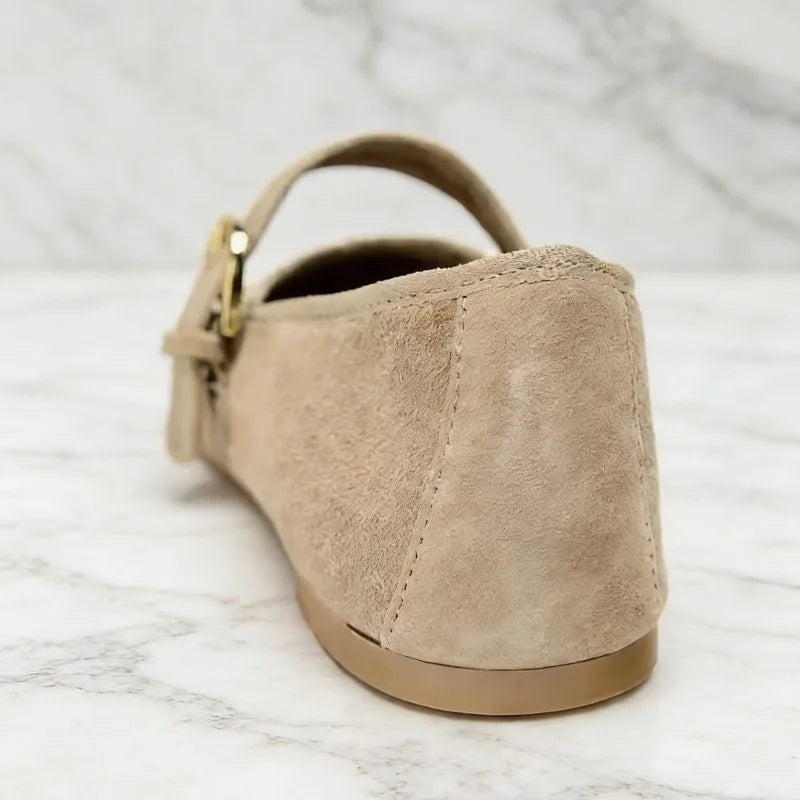 Grace Suede Mary Jane Flats