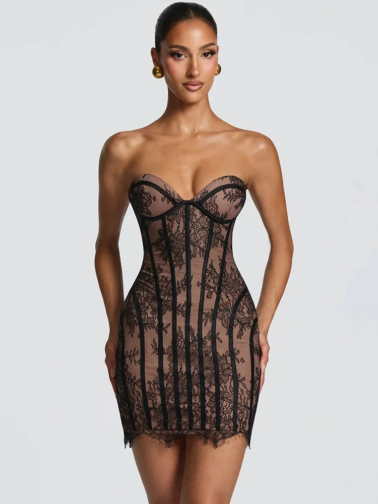 Orla Mermaid Lace Mini Dress