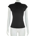 Kiki Button-Front Turtleneck Top