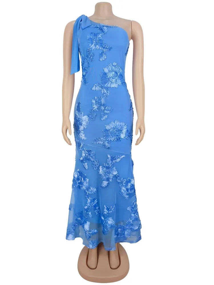 Nova One-Shoulder Floral Maxi Dress