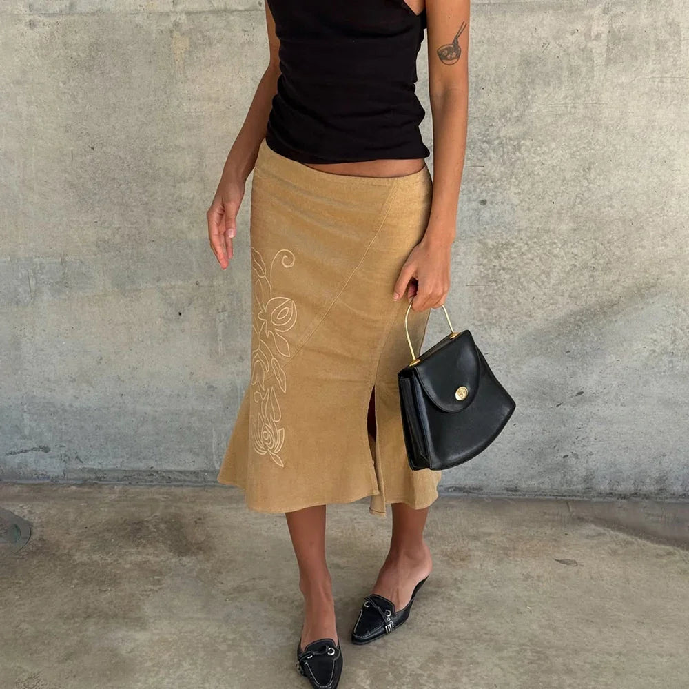 Sofia Vintage Print Maxi Skirt