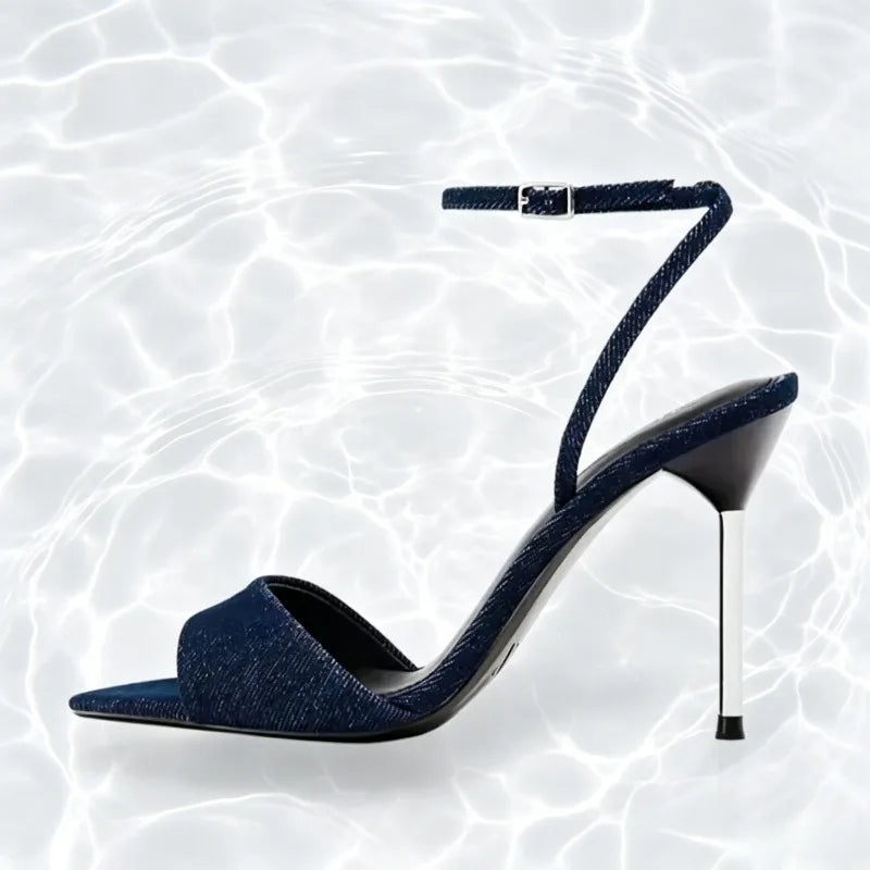 Elodie Toe-Loop Ankle-Strap Sandals