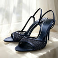 Esme Satin Mesh-Strap Sandals